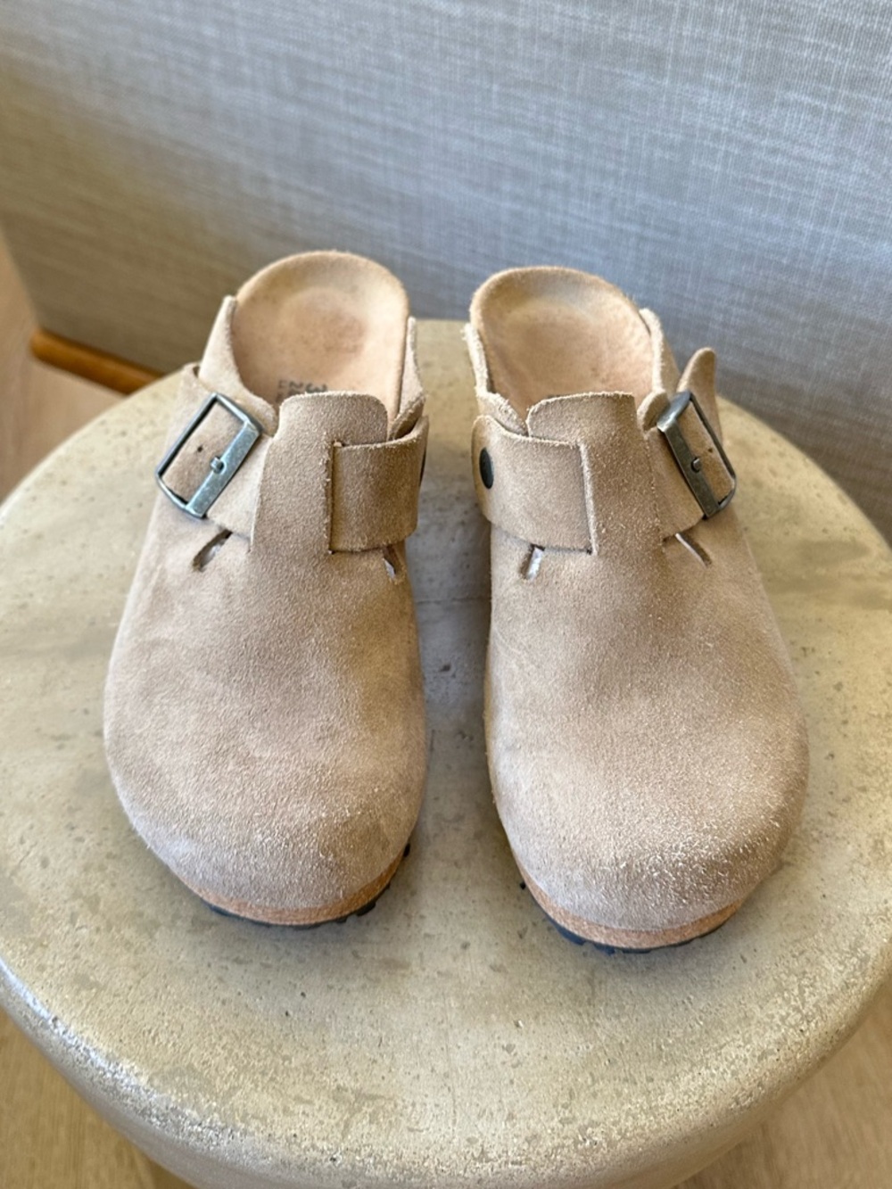 Papillio by Birkenstock Fanny Suede Buckle Strap Hardware Wedge Clogs size 37 - Picture 9 of 9
